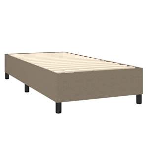Box spring postel s matrací taupe 80x200 cm textil - obrázek 4