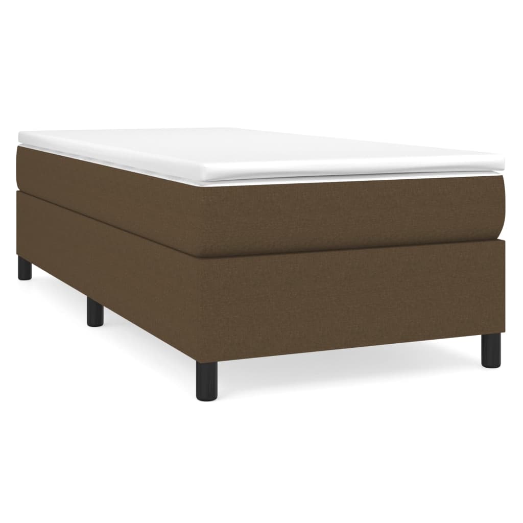 Thumbnail - vidaXL Boxspringbett mit Matratze Dunkelbraun 90x200 cm Stoff