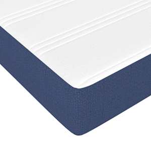 Box spring postel s matrací modrá 100 x 200 cm textil - obrázek 8