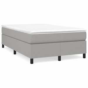 Box spring postel s matrací světle šedá 120 x 200 cm textil - obrázek 2