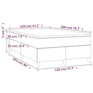 Box spring postel s matrací světle šedá 120 x 200 cm textil - obrázek 10