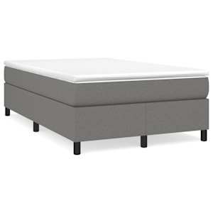 Box spring postel s matrací tmavě šedá 120x200 cm textil - obrázek 2