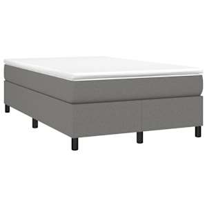 Box spring postel s matrací tmavě šedá 120x200 cm textil - obrázek 3
