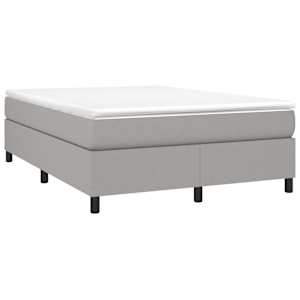 Box spring postel s matrací světle šedá 140 x 190 cm textil - obrázek 3