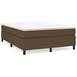 Box spring postel s matrací tmavě hnědá 140x190 cm textil - obrázek 2