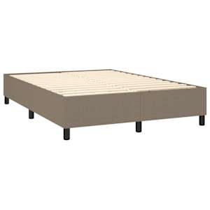 Box spring postel s matrací taupe 140x190 cm textil - obrázek 4