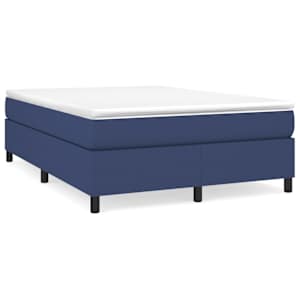 Box spring postel s matrací modrá 140x190 cm textil - obrázek 2