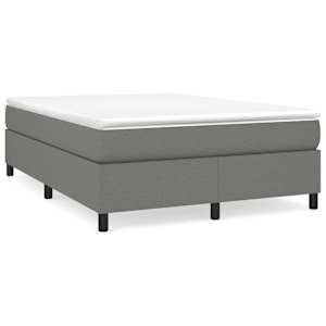 Box spring postel s matrací tmavě šedá 140x200 cm textil - obrázek 2