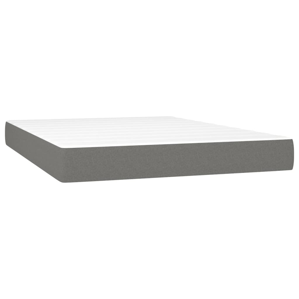  Boxspring posteľ s matracom tmavosivá 140x200 cm látka