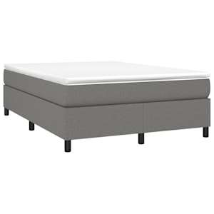 Box spring postel s matrací tmavě šedá 140x200 cm textil - obrázek 3