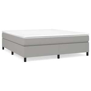 Box spring postel s matrací světle šedá 160 x 200 cm textil - obrázek 2