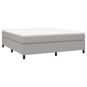 Box spring postel s matrací světle šedá 160 x 200 cm textil - obrázek 3