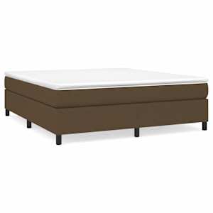 Box spring postel s matrací tmavě hnědá 160x200 cm textil - obrázek 2