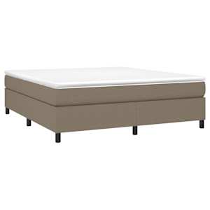 Box spring postel s matrací taupe 160x200 cm textil - obrázek 3