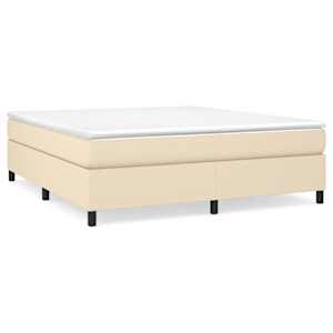 Box spring postel s matrací krémová 160x200 cm textil - obrázek 2
