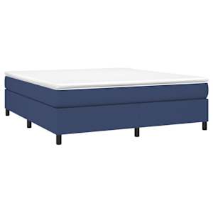 Box spring postel s matrací modrá 160x200 cm textil - obrázek 3