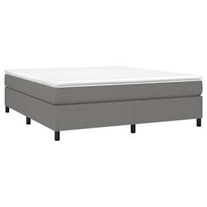 Box spring postel s matrací tmavě šedá 180x200 cm textil - obrázek 3