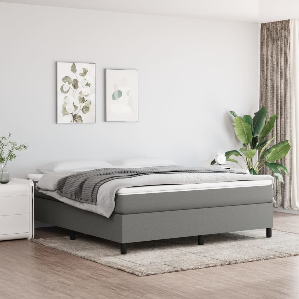  ΚΡΕΒΑΤΙ BOXSPRING ΜΕ ΣΤΡΩΜΑ ΣΚΟΥΡΟ ΓΚΡΙ 180X200 ΕΚ ΥΦΑΣΜΑΤΙΝ V-3144440