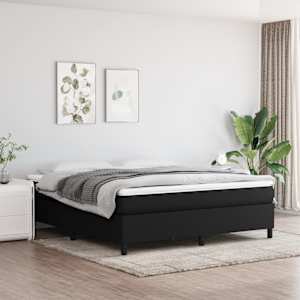 Box spring postel s matrací černá 180x200 cm textil - obrázek 1