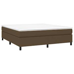 Box spring postel s matrací tmavě hnědá 180x200 cm textil - obrázek 3
