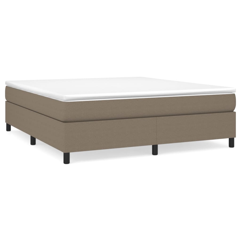 vidaXL Box spring postelja z vzmetnico taupe 180x200 cm blago