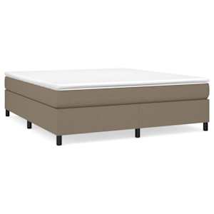 Box spring postel s matrací taupe 180x200 cm textil - obrázek 2