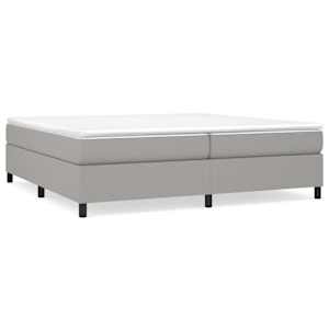 Box spring postel s matrací světle šedá 200 x 200 cm textil - obrázek 2