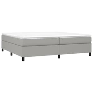 Box spring postel s matrací světle šedá 200 x 200 cm textil - obrázek 3