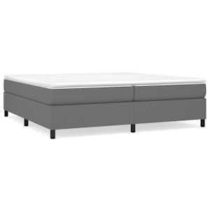 Box spring postel s matrací tmavě šedá 200x200 cm textil - obrázek 2