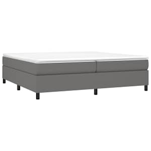 Box spring postel s matrací tmavě šedá 200x200 cm textil - obrázek 3