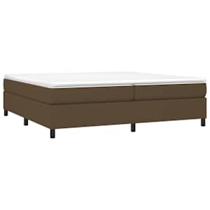Box spring postel s matrací tmavě hnědá 200x200 cm textil - obrázek 3