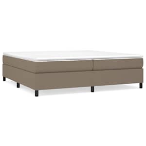 Box spring postel s matrací taupe 200x200 cm textil - obrázek 2