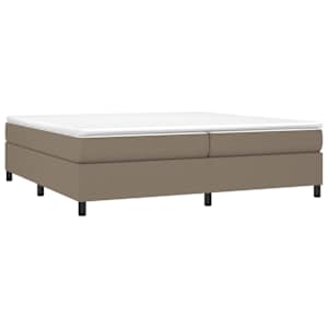Box spring postel s matrací taupe 200x200 cm textil - obrázek 3