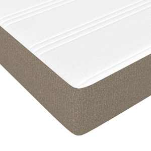 Box spring postel s matrací taupe 200x200 cm textil - obrázek 8