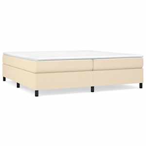 Box spring postel s matrací krémová 200x200 cm textil - obrázek 2