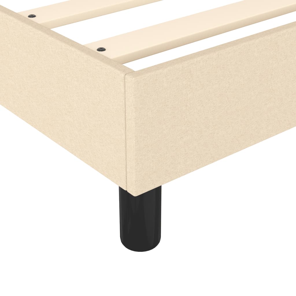 Box spring postelja z vzmetnico krem 200x200 cm blago