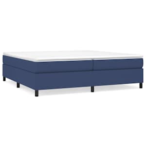 Box spring postel s matrací modrá 200x200 cm textil - obrázek 2