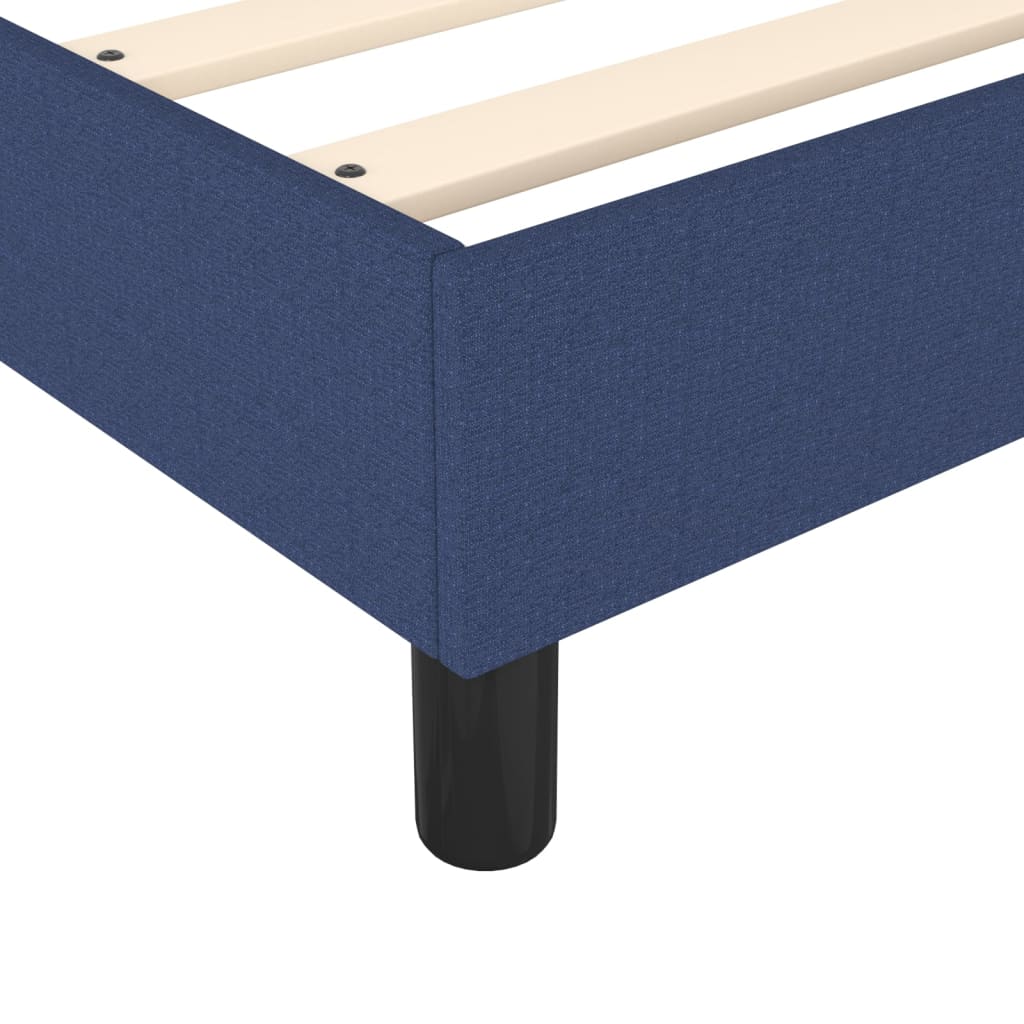 Box spring postelja z vzmetnico moder 200x200 cm blago