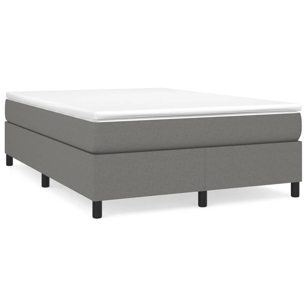 VidaXL Sommier à Lattes De Lit Matelas Gris Foncé 137x190 Cm Tissu