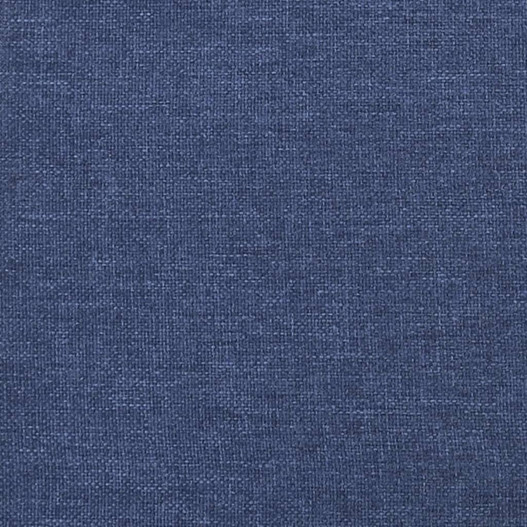 Pat box spring cu saltea, albastru, 80x200 cm, textil