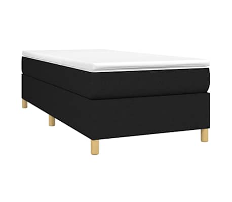 vidaXL Box spring krevet s madracem crni 90x190 cm od tkanine
