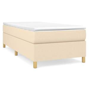 Box spring postel s matrací krémová 90x190 cm textil - obrázek 2