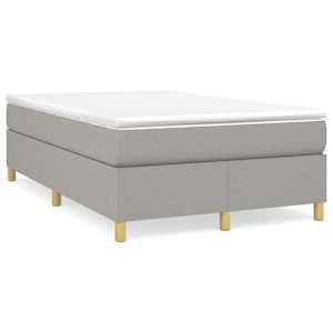 Box spring postel s matrací světle šedá 120 x 200 cm textil - obrázek 2