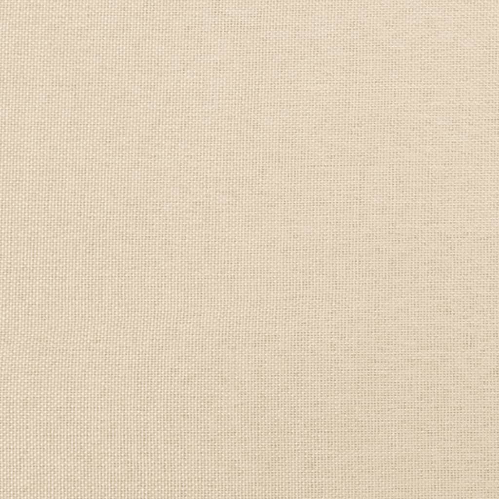Pat box spring cu saltea, crem, 120x200 cm, textil