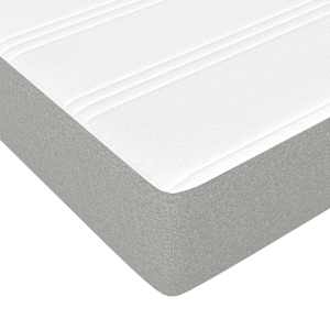 Box spring postel s matrací světle šedá 140 x 190 cm textil - obrázek 8