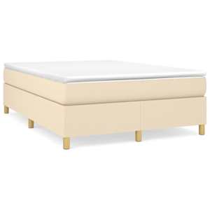 Box spring postel s matrací krémová 140x190 cm textil - obrázek 2