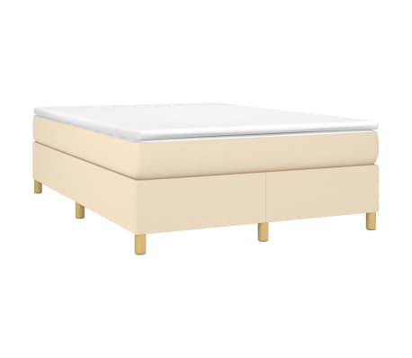 vidaXL Box spring postel s matrac&iacute; kr&eacute;mov&aacute; 140x190 cm textil