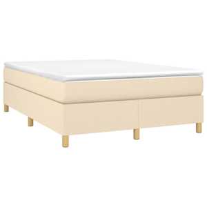 Box spring postel s matrací krémová 140x190 cm textil - obrázek 3