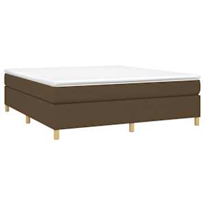 Box spring postel s matrací tmavě hnědá 160x200 cm textil - obrázek 3