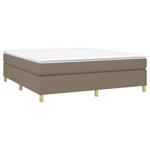 Box spring postel s matrací taupe 160x200 cm textil - obrázek 3